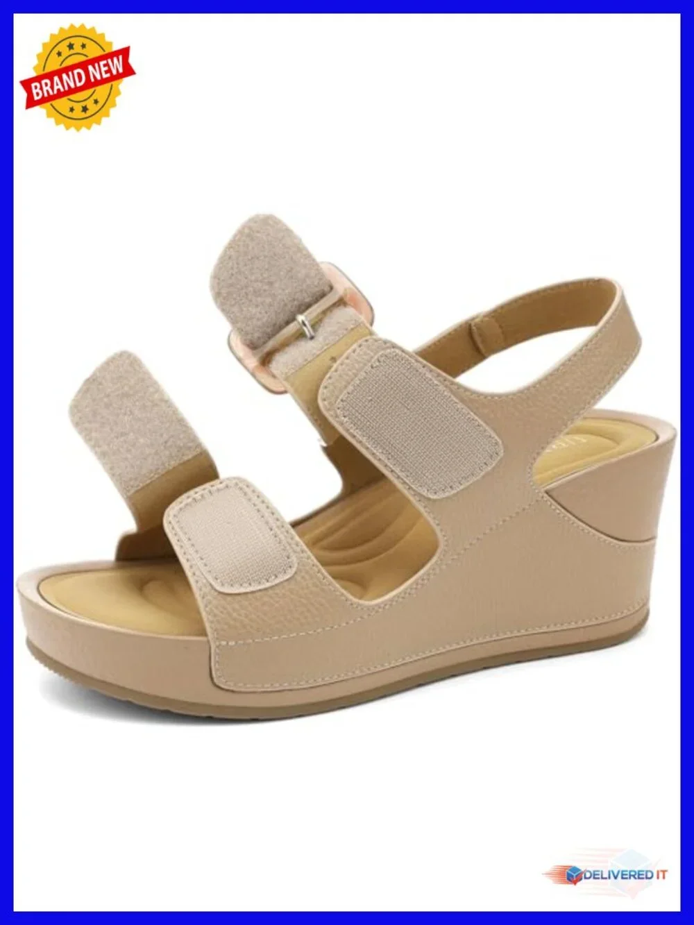 Womens High Platform Wedge Sandals Dressy Comfortable Lightweight Open Toe 2.76